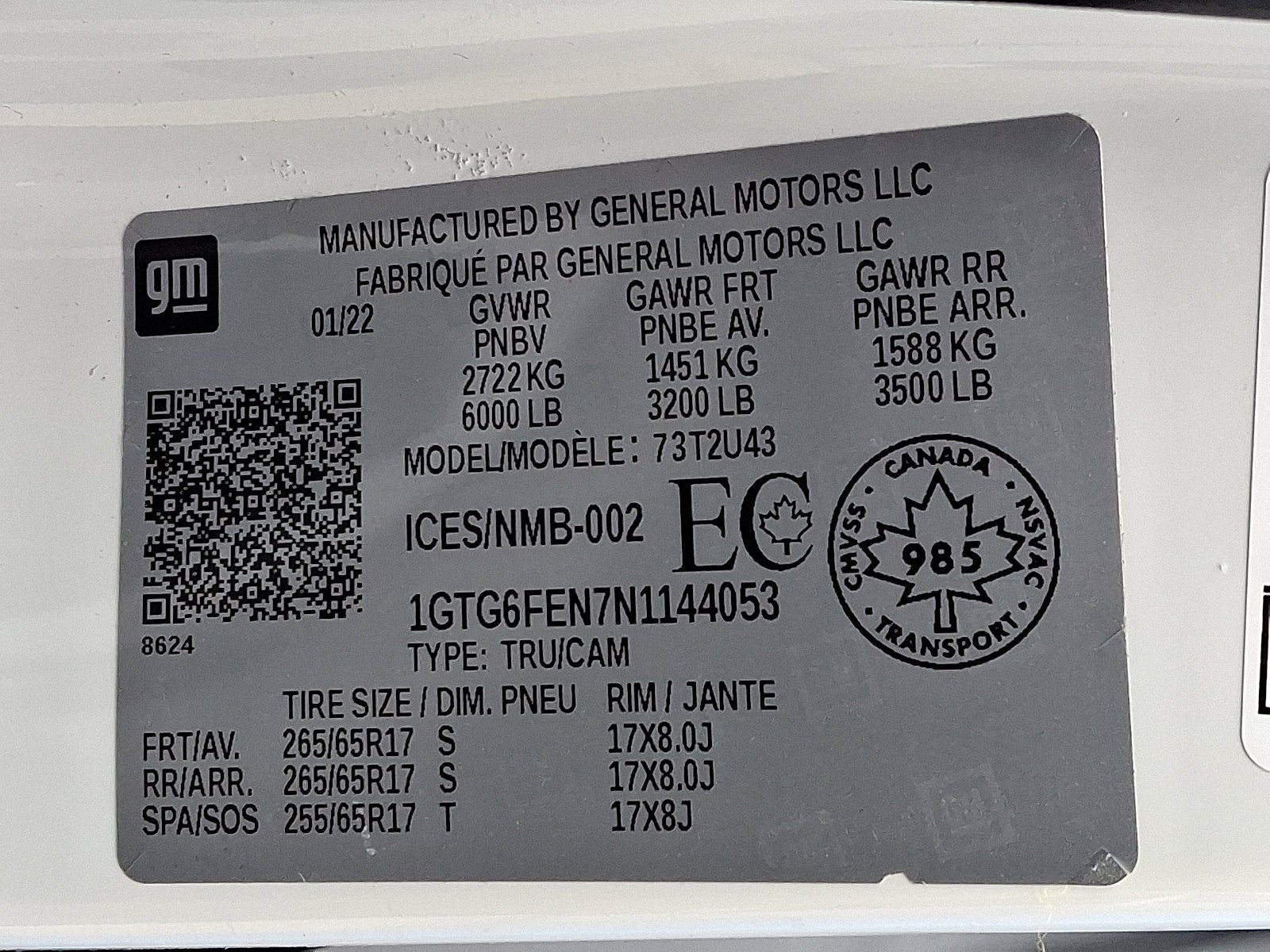 2022 GMC Canyon AT4 - Cloth