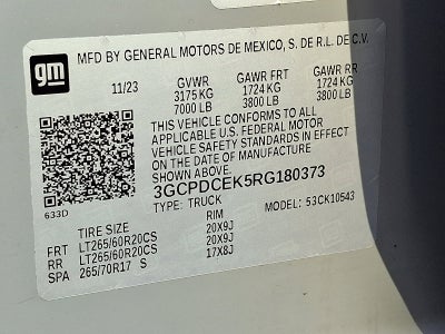 2024 Chevrolet Silverado 1500 Custom Trail Boss