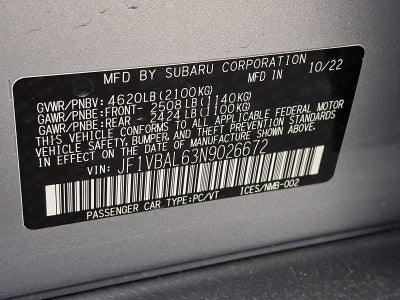 2022 Subaru WRX Limited