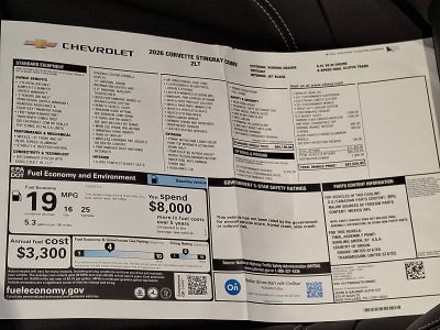 2026 Chevrolet Corvette Stingray 2LT