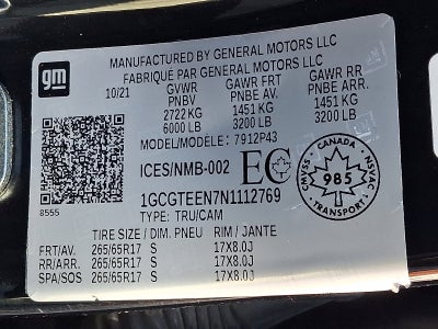 2022 Chevrolet Colorado ZR2