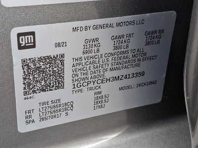 2021 Chevrolet Silverado 1500 Custom Trail Boss