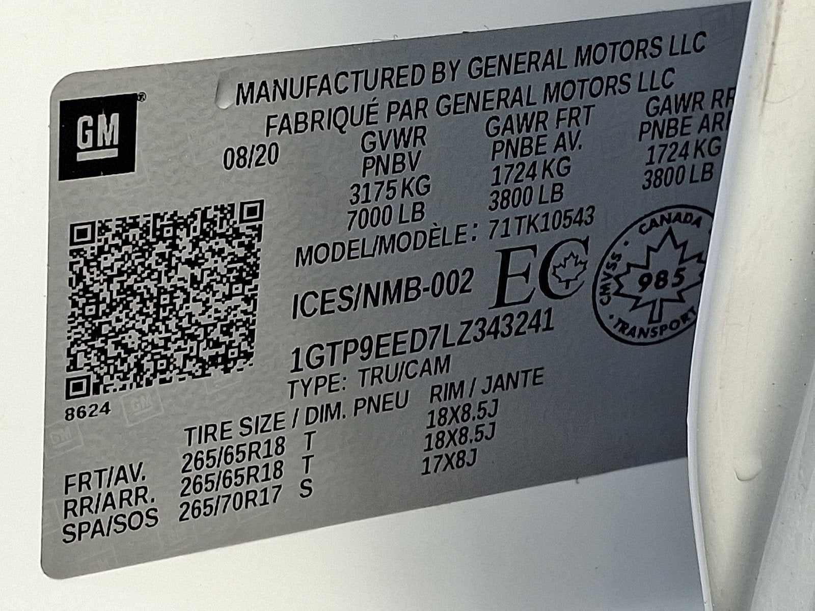 2020 GMC Sierra 1500 AT4