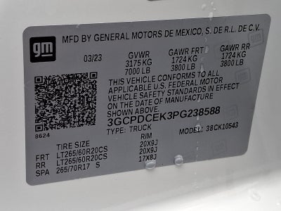 2023 Chevrolet Silverado 1500 Custom Trail Boss